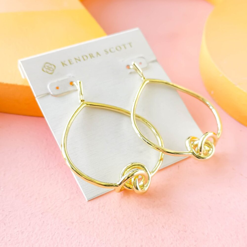 Kendra Scott - Presleigh Love Knot Gold Earrings - NEW